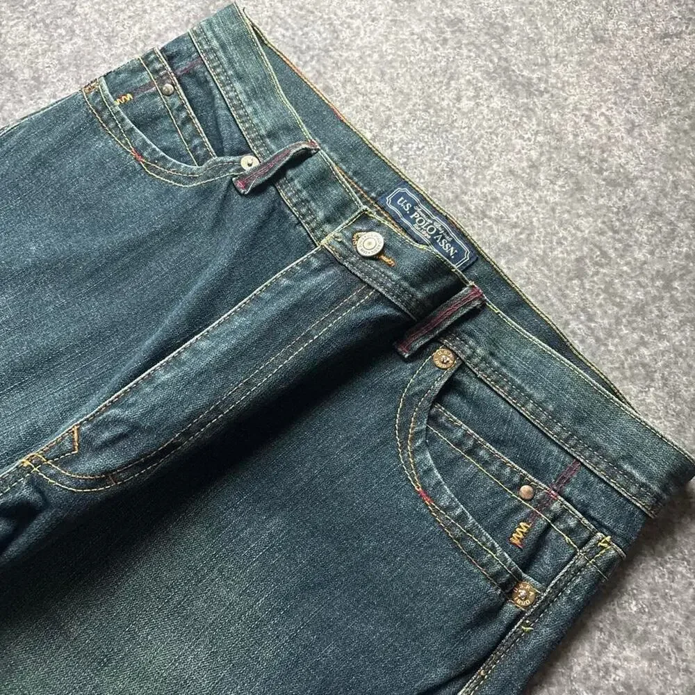 Vintage Y2K U.S. Polo Assn Men’s 34x30 Baggy Jeans Embroidered Hip Hop
